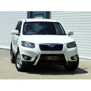 ECB Silver Hammertone Powdercoat Nudge Bar to suit Hyundai Santa-Fe 10/09 - 07/12