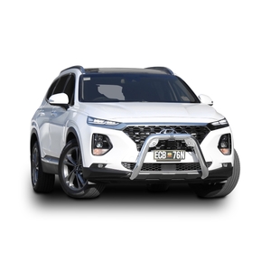 ECB Silver Hammertone Powdercoat Nudge Bar to suit Hyundai Santa-Fe 04/18 - 09/20