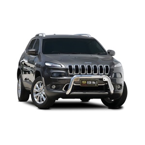ECB Silver Hammertone Powdercoat Nudge Bar to suit Jeep Cherokee KL Ex TrailHawk 06/14 - 12/18