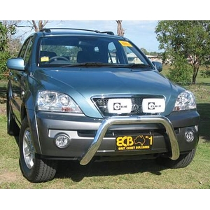 ECB Silver Hammertone Powdercoat Nudge Bar to suit Kia Sorento 02/03 - 11/06