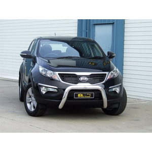 ECB Silver Hammertone Powdercoat Nudge Bar to suit Kia Sportage Series 1 01/10 - 04/15