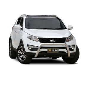 ECB Silver Hammertone Powdercoat Nudge Bar to suit Kia Sportage SL Series 05/14 - 09/15