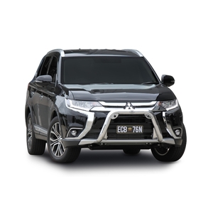 ECB Silver Hammertone Powdercoat Nudge Bar to suit Mitsubishi Outlander ZL Petrol 10/17 - 05/18
