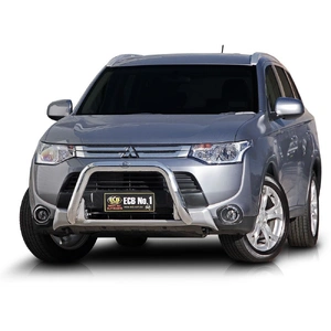 ECB Silver Hammertone Nudge Bar to suit Mitsubishi Outlander ZJ 01/14 - 12/14