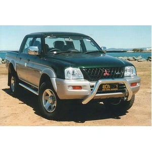 ECB Black Ripple Nudge Bar to suit Mitsubishi Triton MK 2WD V6 PET 07/01 - 06/06