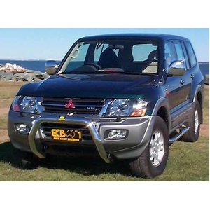 ECB Textura Black Powdercoat Nudge Bar to suit Mitsubishi Pajero NM 05/00 - 10/02