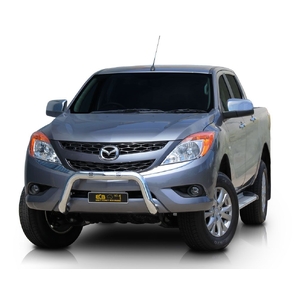 ECB Black Ripple Powdercoat Nudge Bar to suit Mazda BT-50 2WD Highrise 10/11 - 03/18