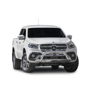 ECB Silver Hammertone Powdercoat Nudge Bar to suit Mercedes-Benz X-Class 4CYL 04/18 - Onwards