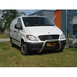 ECB Silver Hammertone Powdercoat Nudge Bar to suit Mercedes-Benz Vito 04/04 - 01/10
