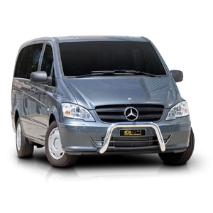 ECB Silver Hammertone Powdercoat Nudge Bar to suit Mercedes-Benz Vito 02/11 - 02/15
