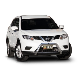 ECB Silver Hammertone Powdercoat Nudge Bar to suit Nissan X-Trail T32 Series 1 03/14 - 01/17