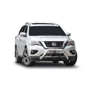 ECB Textura Black Powdercoat Nudge Bar to suit Nissan Pathfinder R52 Series 2 & 3 Ex HYBRID 12/16 - 06/22
