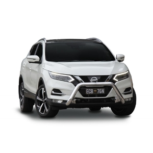 ECB Silver Hammertone Powdercoat Nudge Bar to suit Nissan Qashqai Series 2 & 3 09/17 - 05/22