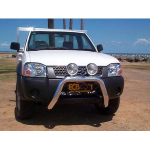 ECB Silver Hammertone Powdercoat Nudge Bar to suit Nissan Navara D22 4WD (Thai) 10/09 - 12/14