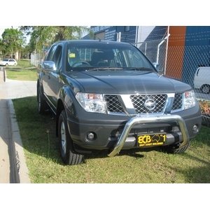 ECB Silver Hammertone Powdercoat Nudge Bar to suit Nissan Navara D40 ST-X King 2005 - 03/15