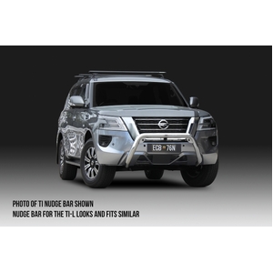 ECB Silver Hammertone Powdercoat Nudge Bar to suit Nissan Patrol Y62 TI-L 08/19 - 11/21