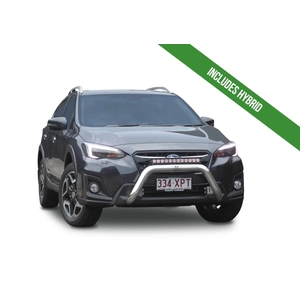 ECB Silver Hammertone Nudge Bar to suit Subaru XV Inc Hybrid 05/17 - 09/20