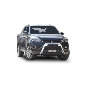 ECB Black Ripple Powdercoat Nudge Bar to suit Ssangyong Musso Q200 ELX 10/18 - 04/21