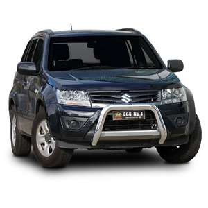 ECB Black Ripple Powdercoat Nudge Bar to suit Suzuki Grand Vitara Petrol Mod 08/12 - 12/18