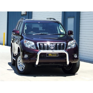 ECB Silver Hammertone Powdercoat Nudge Bar to suit Toyota Prado 150 Series Sensor Model 11/09 - 10/13