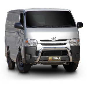 ECB Silver Hammertone Powdercoat Nudge Bar to suit Toyota HiAce MWB 02/14 - 05/19