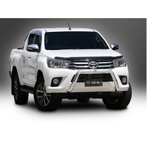 ECB Silver Hammertone Powdercoat Nudge Bar to suit Toyota HiLux SR5 2WD 07/15 - 05/18