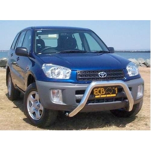 ECB Silver Hammertone Powdercoat Nudge Bar to suit Toyota Rav4 07/00 - 08/03