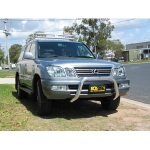 ECB Silver Hammertone Powdercoat Nudge Bar to suit LExus LX470 04/98 - 12/07