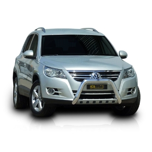 ECB Black Ripple Powdercoat Nudge Bar to suit Volkswagen Tiguan 11/08 - 09/11