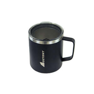 Oztent Alpine Coffee Cup - Plastic Lid - Black