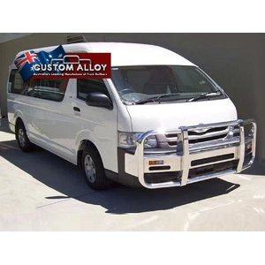 ECB Black Ripple 2 Post BullBar to suit Toyota HiAce Commuter 03/05 - 02/14