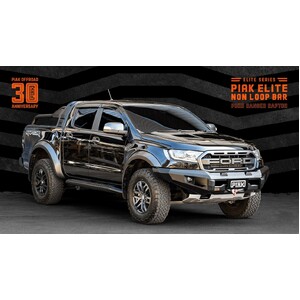 Piak Elite Non Loop Bullbar (Black Recovery Points & Bash Plate) to suit Ford Ranger PX MKII, MKIII 01/06/2015 - 15/03/2022