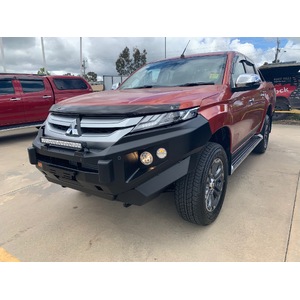 Piak Elite Non Loop Bullbar (Black Recovery Points & Orange Bash Plate) to suit Mitsubishi Triton MR 01/11/2018 - 30/11/2023