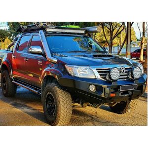 Piak Elite Non Loop Bullbar (Black Protection Plate) to suit Toyota Hilux  01/09/2011 - 30/06/2015