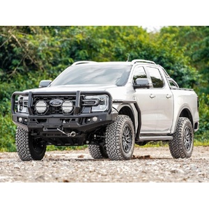Piak Genesis Loop Bullbar (Black Recovery Points & Bash Plate) with 90mm Fog Lights to suit Ford Ranger PY 15/03/2022 - Onwards