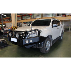 Piak Premium Loop Bullbar (Black Protection Plate) to suit Isuzu MU-X  01/11/2013 - 31/10/2016