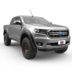 EGR Bolt Style Unpainted Full 6 Piece Set Fender Flares for Ford Ranger PX Mk2 6/15 - 8/18