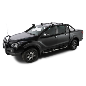 Rhino-Rack Vortex ROC25 Flush Black 2 Bar Roof Rack for MAZDA BT50 Gen2 Dual Cab 4DR Ute (01/2011-12/2020) - RV0321B
