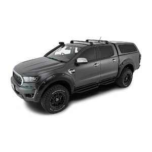 Rhino-Rack RV0321B Vortex ROC25 Flush Black 2 Bar Roof Rack for FORD Ranger PX/PX2/PX3 Double Cab 4DR Ute (01/2011-12/2022)