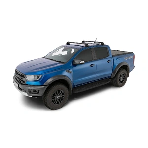 Rhino-Rack RV0321B Vortex ROC25 Flush Black 2 Bar Roof Rack for FORD Ranger Raptor PX3 Double Cab 4DR Ute (01/2018-12/2022)