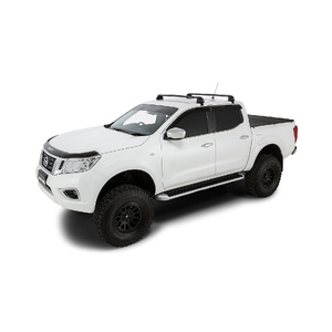 Rhino-Rack Vortex ROC25 Flush Black 2 Bar Roof Rack for NISSAN Navara (post facelift) NP300 Dual Cab 4DR Ute (01/2021-Current) - RV0642B