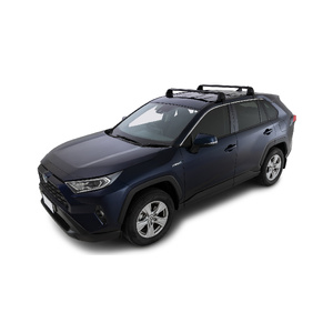 Rhino-Rack Vortex ROC25 Flush Black 2 Bar Roof Rack for TOYOTA Rav4 Gen 5 XA50 5DR SUV (01/2019-Current) - RV0783B