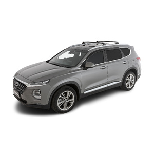 Rhino Vortex RVP Black 2 Bar Roof Rack for HYUNDAI Santa Fe Gen4, TM 5dr SUV (Flush Rails) 7/18 On