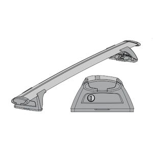 Prorack Aero Through Bars Half Set 135cm (Silver)