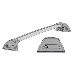 Prorack Aero Flush Bars 100cm (Silver)