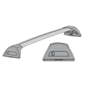 Prorack Aero Flush Bars 105cm (Silver)