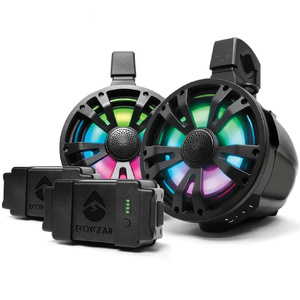 EcoXGear SoundExtreme ExtremeTower TBB8 Battery Powered Marine Speakers - Twin Battery Pack (Black)