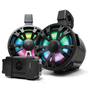 EcoXGear SoundExtreme ExtremeTower TB8 Battery Powered Marine Speakers - Single Battery Pack (Black)