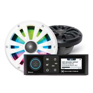 EcoXGear SoundExtreme Marine Single DIN Radio with 6.5" Wired Speakers