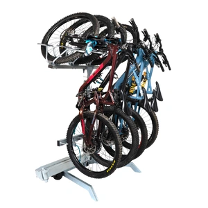 Single Trail Super-EFS Vertical Swing-Away 4 Bike Carrier - Passenger Side (Zinc Finish)